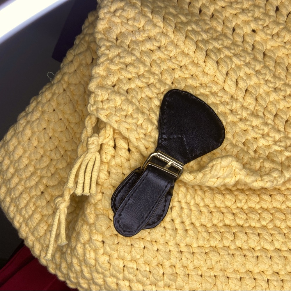 Crocheted Drawstring Backpack - image 2